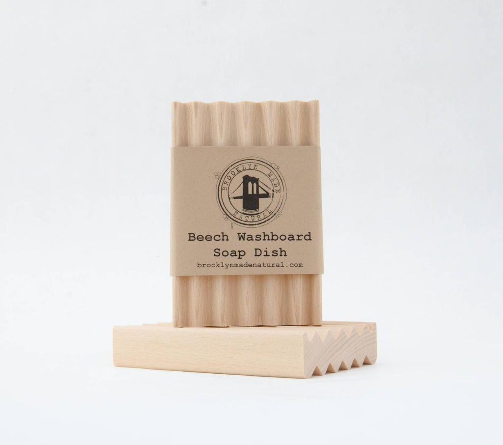 Beech Washboard Soap Dish - Natural Wood - 4"